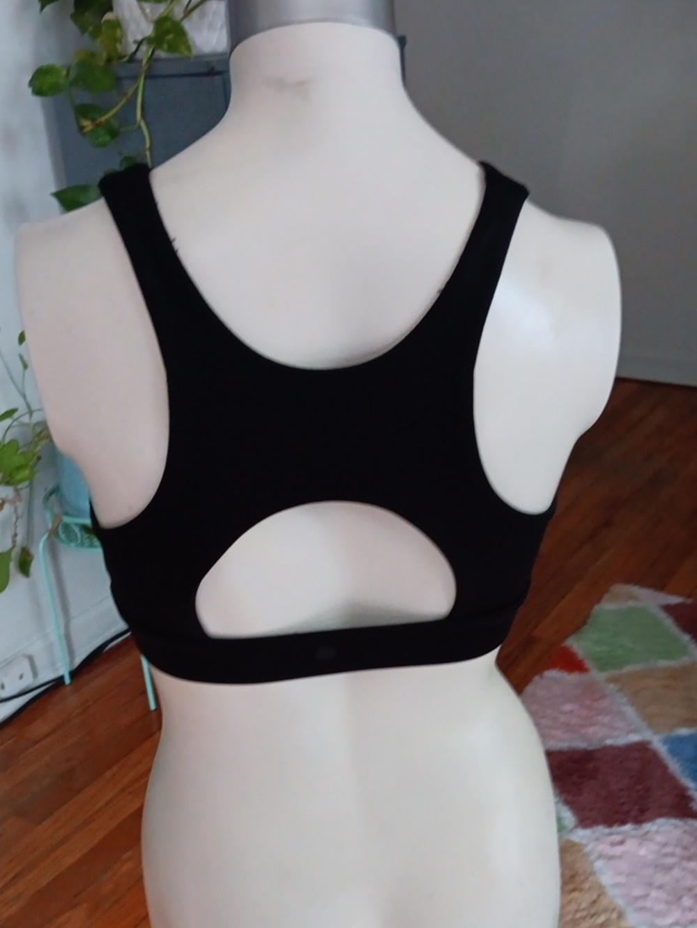 Oner Black Ribbed Sports Bra - Picture 3 of 8